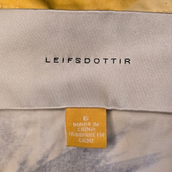 Leifsdottir Bellis Brushstroke Mini Dress Sz 6 Yellow Floral Ruffle Romanticcore - Picture 11 of 11